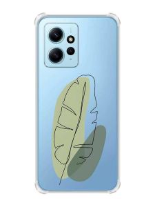 Чохол з потовщеними кутами на Xiaomi Redmi Note 12 4G :: Листочок (принт 65)