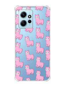 Чохол з потовщеними кутами на Xiaomi Redmi Note 12 4G :: Лами рожеві (принт 101)