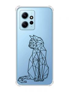 Чохол з потовщеними кутами на Xiaomi Redmi Note 12 4G :: Котик (принт 124)
