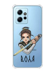 Чохол з потовщеними кутами на Xiaomi Redmi Note 12 4G :: Українська захисниця (патріотичний принт 169)