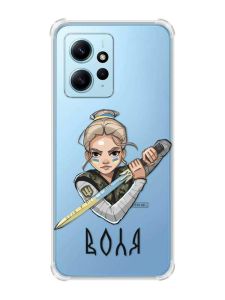 Чохол з потовщеними кутами на Xiaomi Redmi Note 12 4G :: Українська захисниця (патріотичний принт 170)