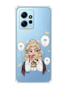 Чохол з потовщеними кутами на Xiaomi Redmi Note 12 4G :: Українка з солодощами (патріотичний принт 175)