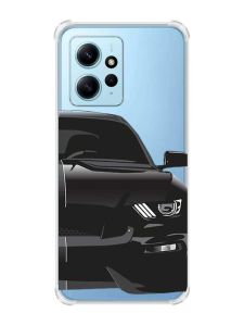 Чохол з потовщеними кутами на Xiaomi Redmi Note 12 4G :: Авто чорне (принт 232)