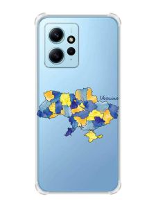 Чохол з потовщеними кутами на Xiaomi Redmi Note 12 4G :: Карта України (принт 261)