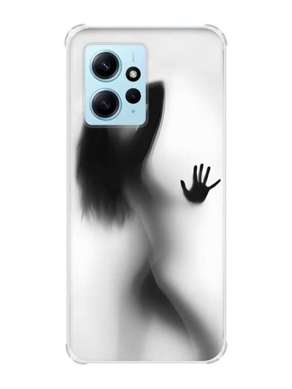 Чохол з потовщеними кутами на Xiaomi Redmi Note 12 4G :: Силует дівчини (принт 66)