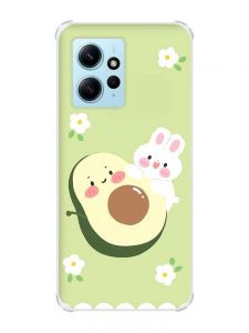 Чохол з потовщеними кутами на Xiaomi Redmi Note 12 4G :: Авокадо і зайченя (принт 311)
