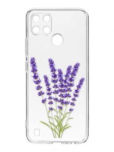 Прозорий чохол на Realme C21Y :: Лаванда (принт 28)