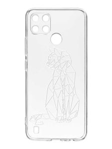 Прозорий чохол на Realme C21Y :: Котик (принт 125)