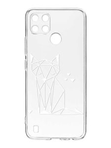 Прозорий чохол на Realme C21Y :: Лисиця (принт 127)
