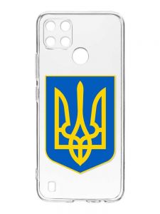 Прозорий чохол на Realme C21Y :: Тризуб Україна (принт 256)