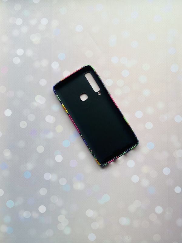 Силіконовий чохол із малюнком для Samsung А9 (2018) / А920 / А9s Листки на чорному