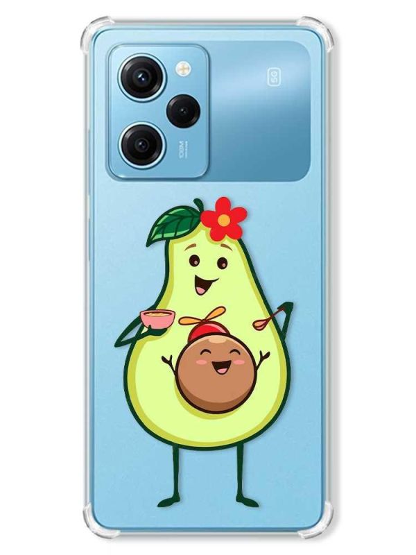 Чохол з потовщеними кутами на Xiaomi Redmi Note 12 Pro Speed 5G :: Малюк Авокадо (принт 309)