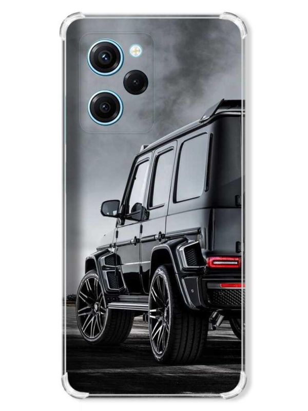 Чохол з потовщеними кутами на Xiaomi Redmi Note 12 Pro Speed 5G :: Авто чорне (принт 235)