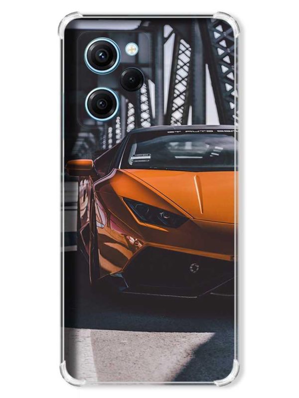 Чохол з потовщеними кутами на Xiaomi Redmi Note 12 Pro Speed 5G :: Авто помаранчеве (принт 237)