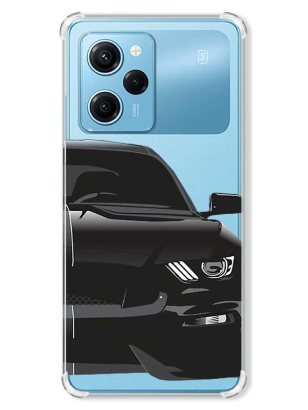 Чохол з потовщеними кутами на Xiaomi Redmi Note 12 Pro Speed 5G :: Авто чорне (принт 232)