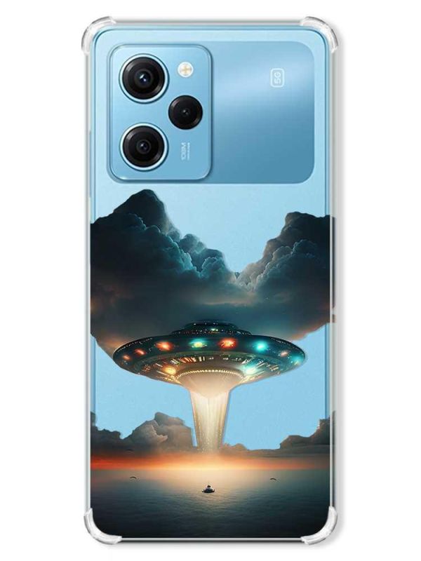 Чохол з потовщеними кутами на Xiaomi Redmi Note 12 Pro Speed 5G :: Тарілка UFO (принт 241)