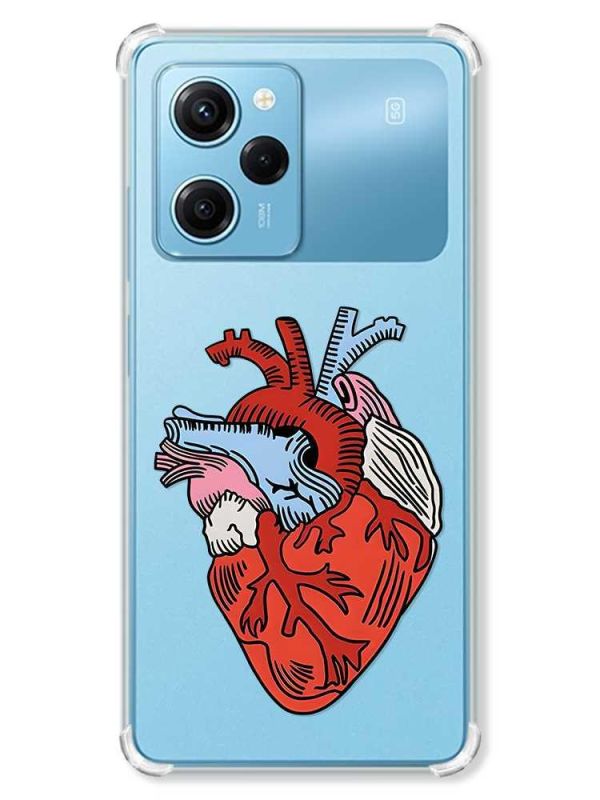 Чохол з потовщеними кутами на Xiaomi Redmi Note 12 Pro Speed 5G :: Серце анатомічне (принт 250)
