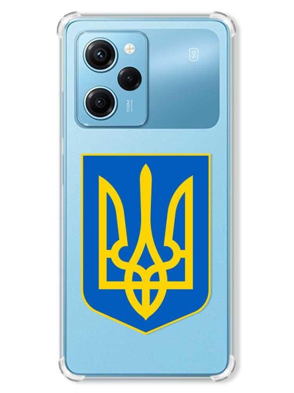 Чохол з потовщеними кутами на Xiaomi Redmi Note 12 Pro Speed 5G :: Тризуб Україна (принт 256)