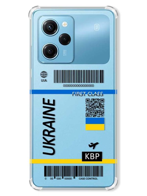 Чохол з потовщеними кутами на Xiaomi Redmi Note 12 Pro Speed 5G :: Авіаквиток Україна (принт 262)
