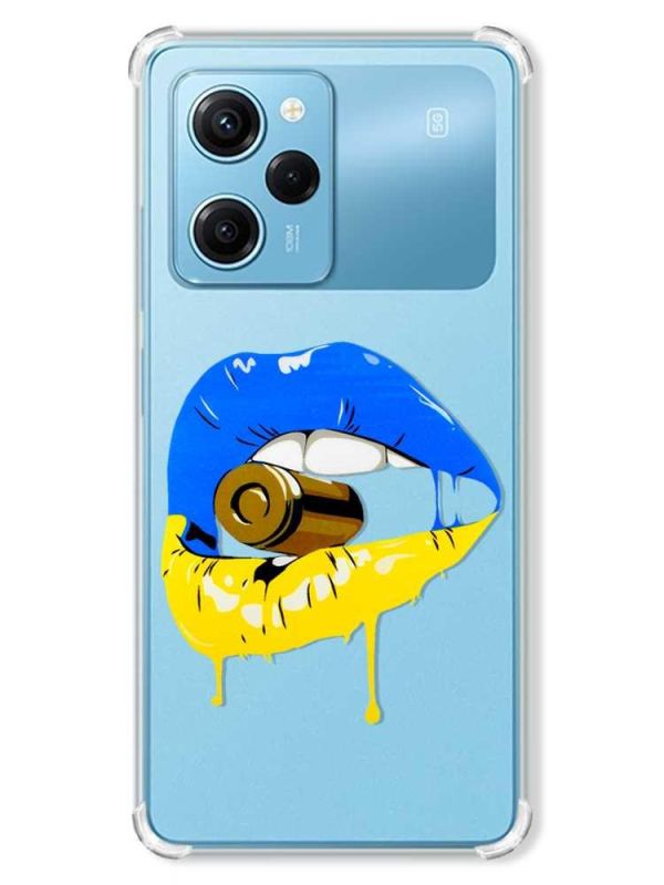 Чохол з потовщеними кутами на Xiaomi Redmi Note 12 Pro Speed 5G :: Губи і патрон (принт 264)