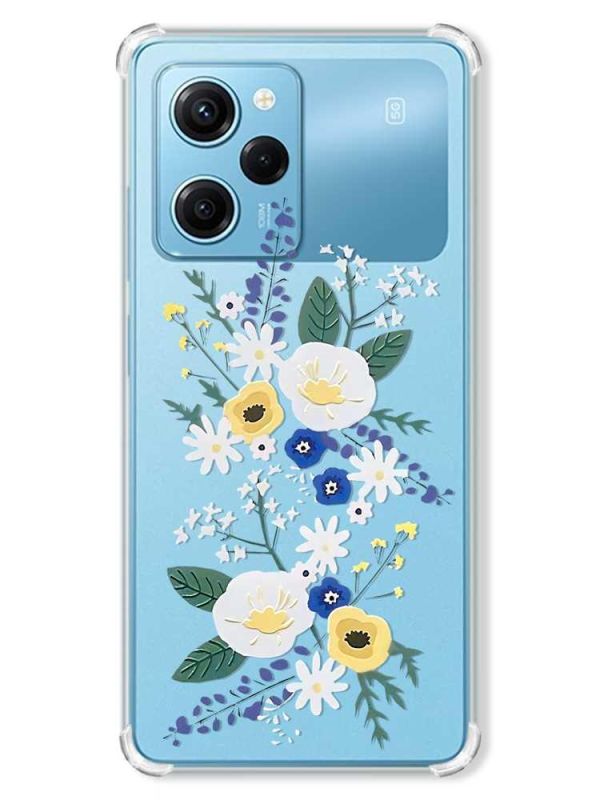 Чохол з потовщеними кутами на Xiaomi Redmi Note 12 Pro Speed 5G :: Квіти. Акварель (принт 271)