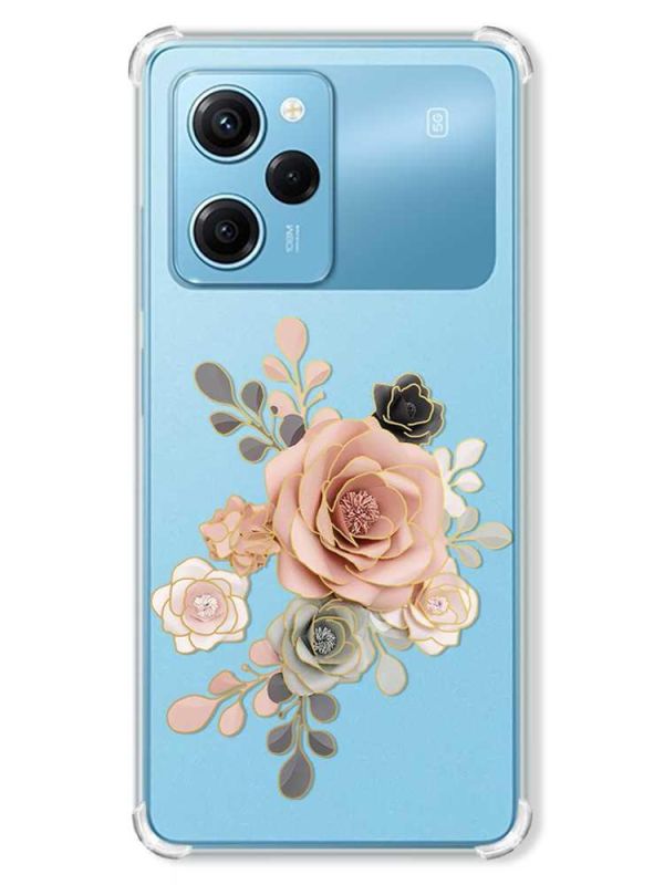 Чохол з потовщеними кутами на Xiaomi Redmi Note 12 Pro Speed 5G :: Троянди (принт 275)