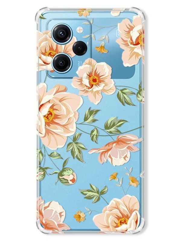 Чохол з потовщеними кутами на Xiaomi Redmi Note 12 Pro Speed 5G :: Квіти пастельні (принт 277)