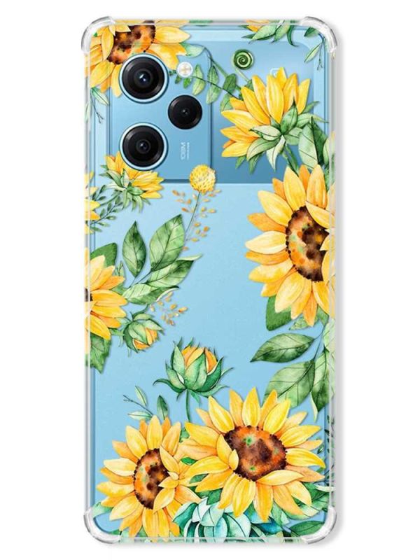 Чохол з потовщеними кутами на Xiaomi Redmi Note 12 Pro Speed 5G :: Соняхи (принт 288)
