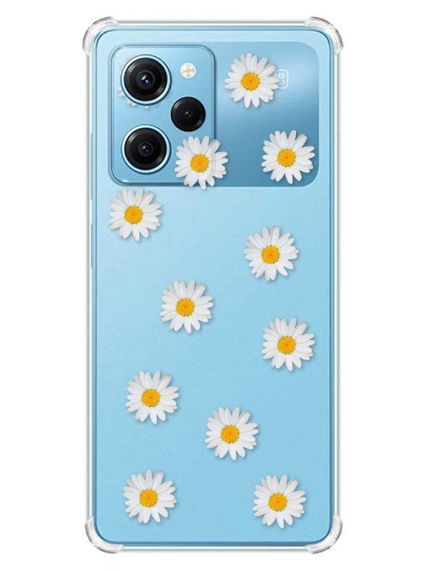 Чохол з потовщеними кутами на Xiaomi Redmi Note 12 Pro Speed 5G :: Фон ромашки (принт 41)