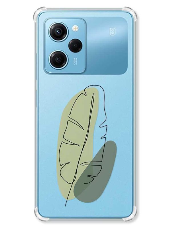 Чохол з потовщеними кутами на Xiaomi Redmi Note 12 Pro Speed 5G :: Листочок (принт 65)