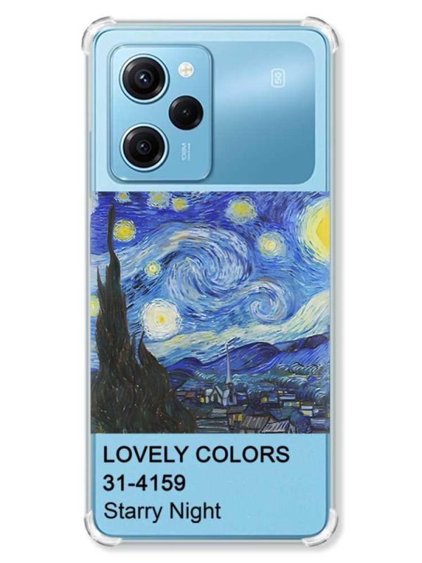 Чохол з потовщеними кутами на Xiaomi Redmi Note 12 Pro Speed 5G :: Зоряна ніч (принт 74)