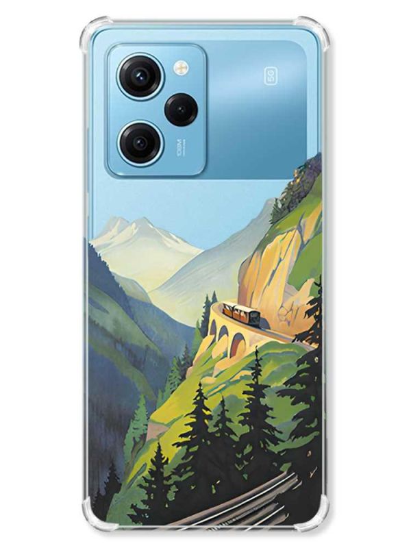Чохол з потовщеними кутами на Xiaomi Redmi Note 12 Pro Speed 5G :: Пейзаж. Гори (принт 87)