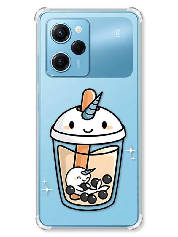 Чохол з потовщеними кутами на Xiaomi Redmi Note 12 Pro Speed 5G :: Коктейль Єдиноріг (принт 96)