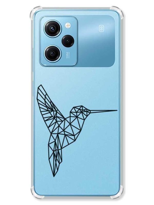 Чохол з потовщеними кутами на Xiaomi Redmi Note 12 Pro Speed 5G :: Колібрі (принт 122)