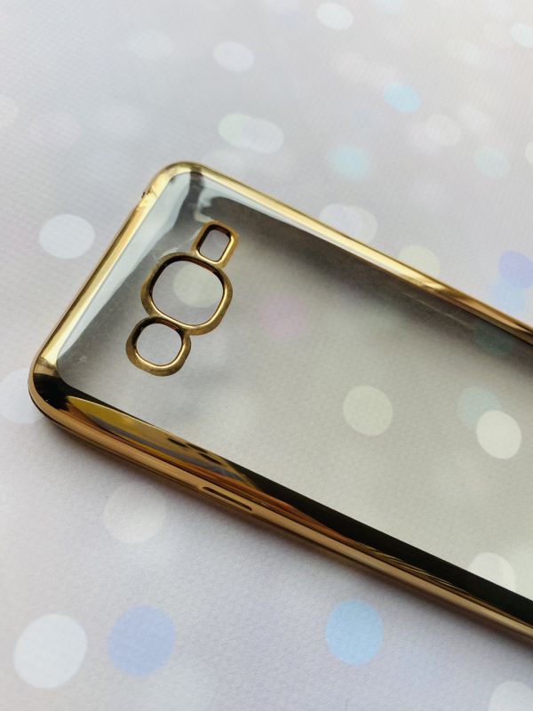 Силіконовий чохол із золотим обідком для Samsung Grand Prime G530/J2 Prime Золотий