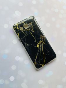 Силіконовий чохол Samsung Grand Prime G530 / J2 Prime Мармуровий. Чорний