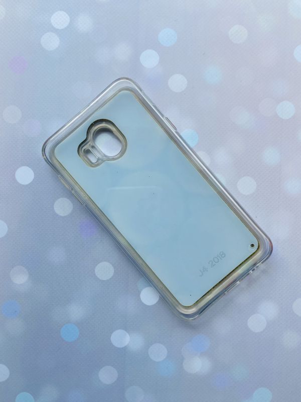 Силіконовий чохол з плаваючими блискітками для Samsung Galaxy J4 (2018) Лайм