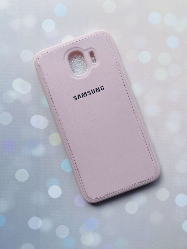 Силіконовий чохол із тисненням для Samsung Galaxy J4 (2018) Рожевий