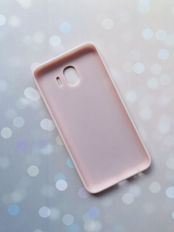 Силіконовий чохол із тисненням для Samsung Galaxy J4 (2018) Рожевий