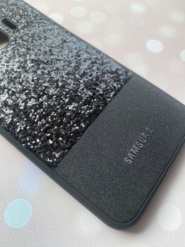 Силіконовий чохол з блискітками для Samsung Galaxy J4 (2018) Чорний