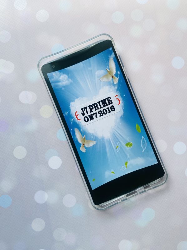 Силіконовий чохол із малюнком для SAMSUNG Galaxy J7 Prime Башта на синьому