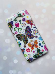 Силіконовий чохол із малюнком для SAMSUNG Galaxy J7 Prime Метелики кольорові