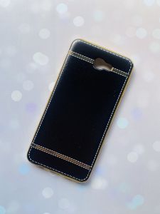 Силіконовий чохол з тисненням та обідком для SAMSUNG Galaxy J7 Prime Чорний