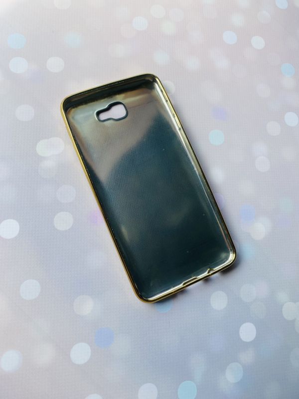 Силіконовий чохол з тисненням та обідком для SAMSUNG Galaxy J7 Prime Чорний