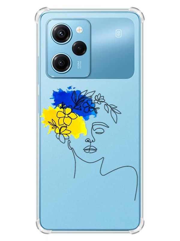 Чохол з потовщеними кутами на Xiaomi Redmi Note 12 Pro Speed 5G :: Українка Арт (принт 3)