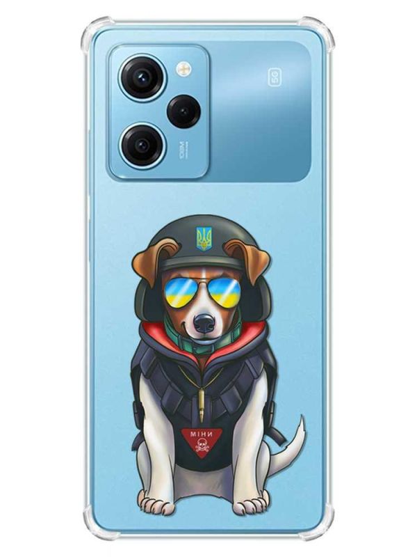 Чохол з потовщеними кутами на Xiaomi Redmi Note 12 Pro Speed 5G :: Патрон (патріотичний принт 4)