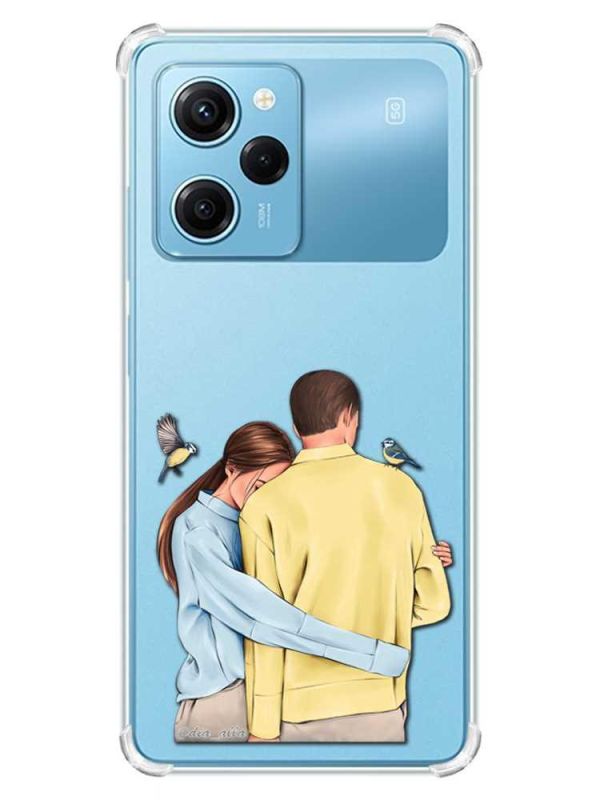 Чохол з потовщеними кутами на Xiaomi Redmi Note 12 Pro Speed 5G :: Українська пара (принт 14)