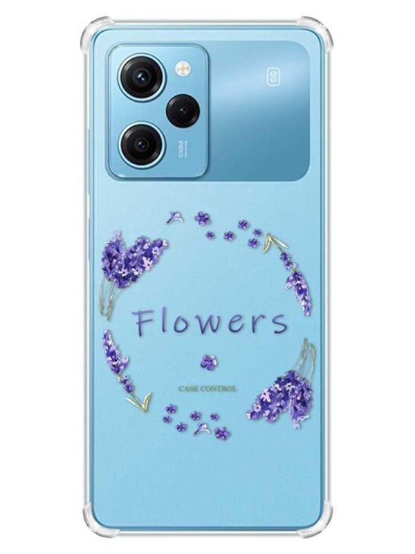 Чохол з потовщеними кутами на Xiaomi Redmi Note 12 Pro Speed 5G :: Лавандовий віночок (принт 19)