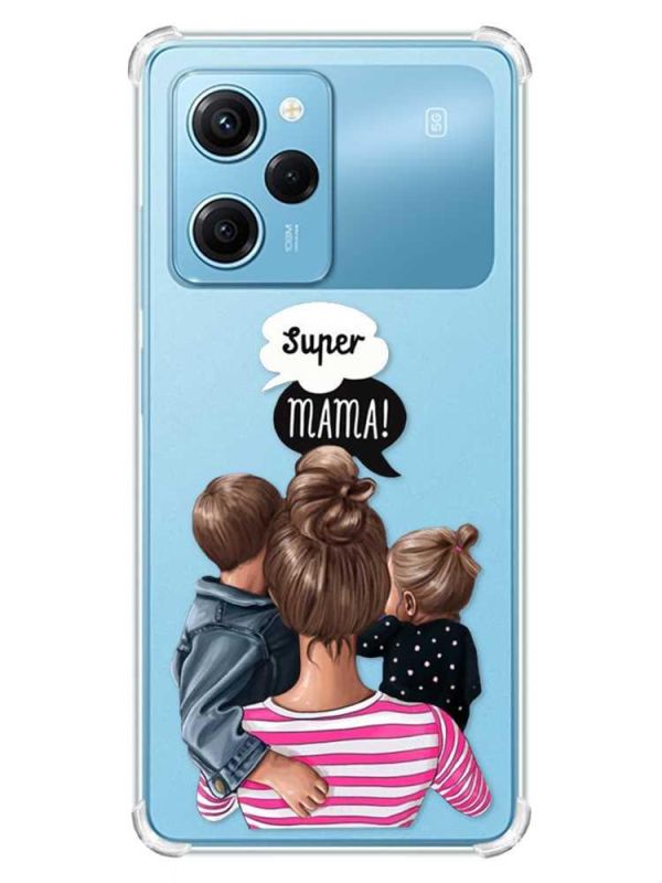 Чохол з потовщеними кутами на Xiaomi Redmi Note 12 Pro Speed 5G :: Супер Мама (принт 29)