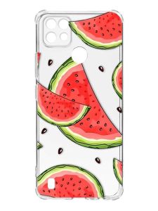 Чохол з потовщеними кутами на Realme C21 :: Скибки кавуна (принт 342)